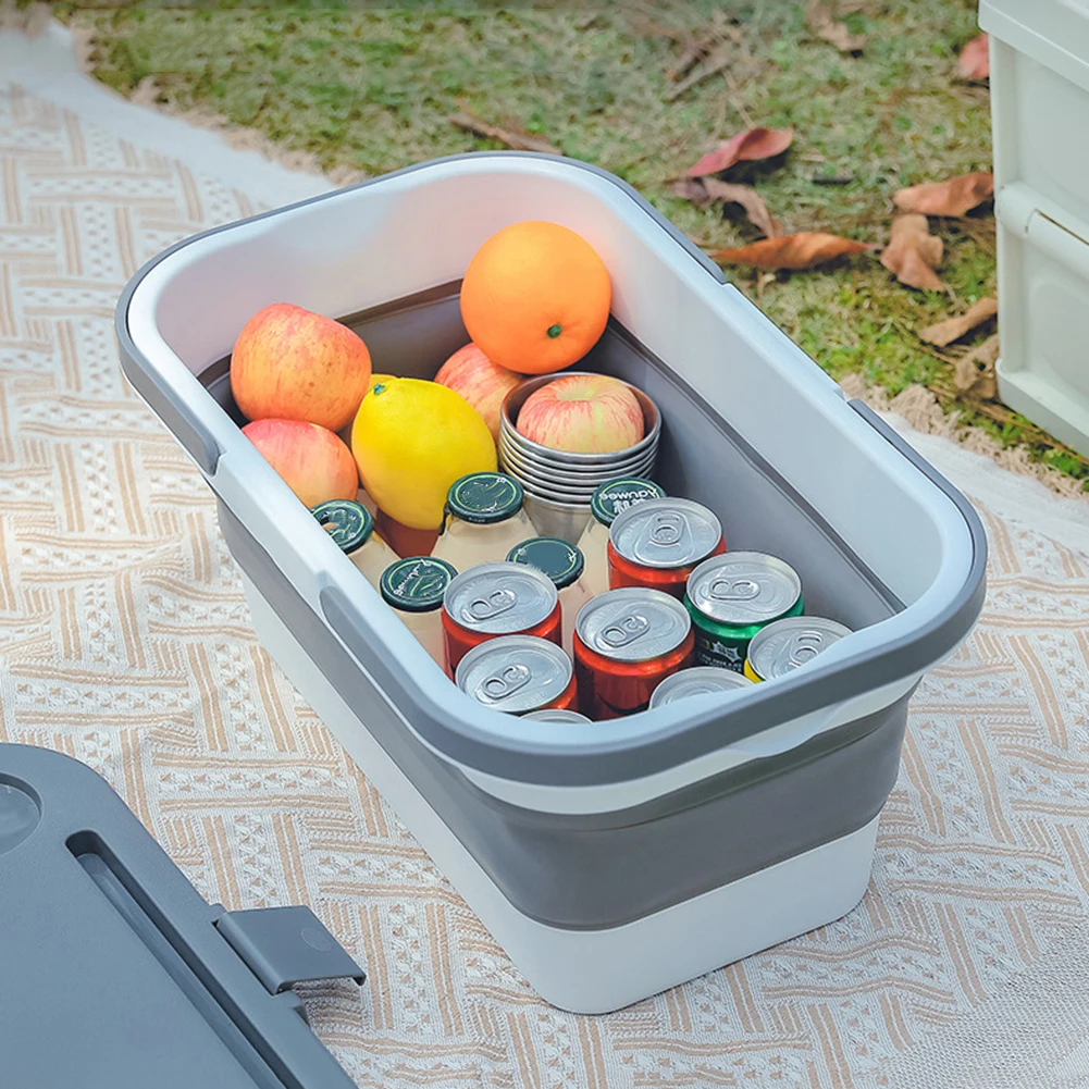 

Outdoor Travel Beach Camping Storage Box Large Capacity Folding Picnic Bucket