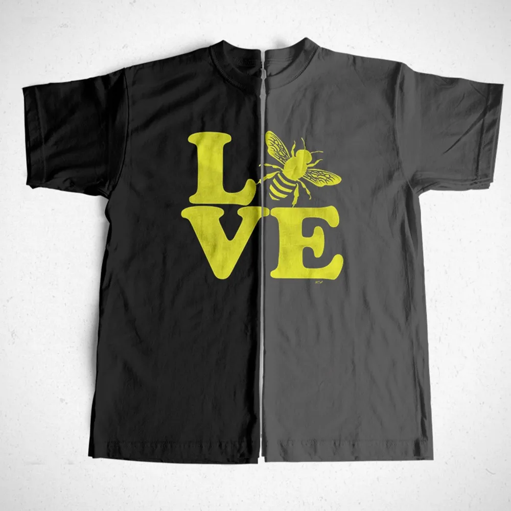 

COOLMIND 100% cotton big size bees print unisex T shirt short sleeve bees men tshirt o-neck t-shirt men tee shirt BEES40