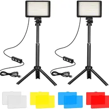 LED Photography Video Light Panel Lighting Photo Studio Lamp Kit With Tripod Stand RGB Filters For Shoot Live Streaming Youbube