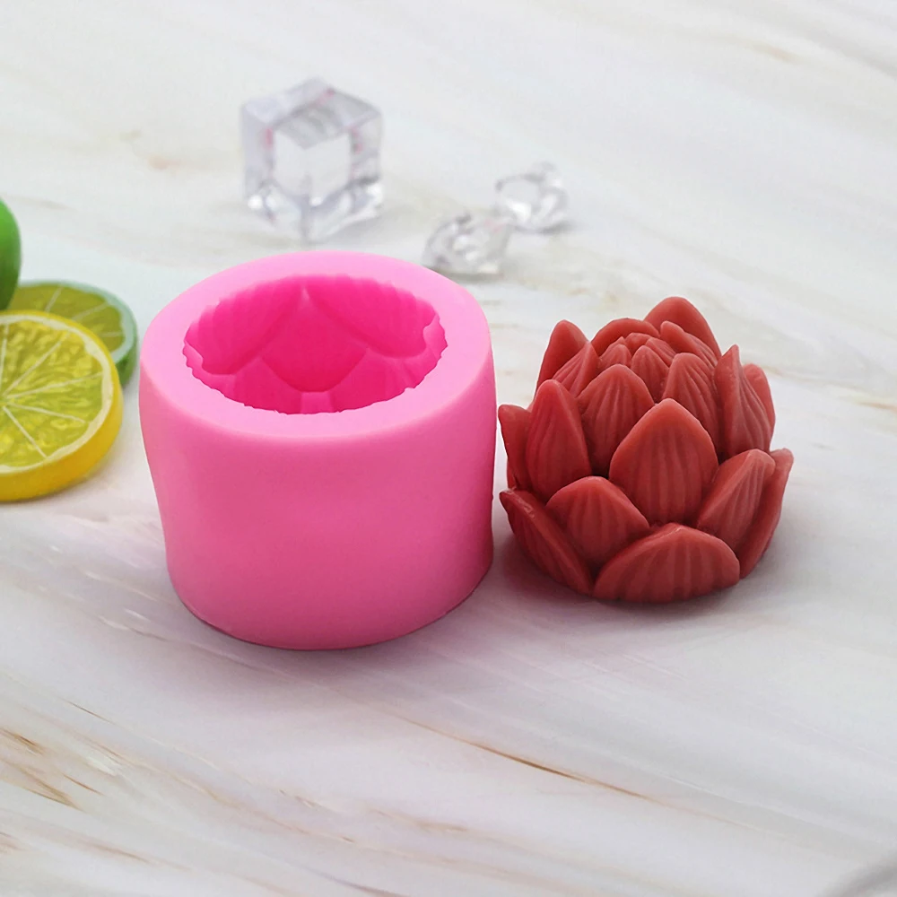 

Lotus Flower Silicone Mold Cake Mold DIY Handmade Candle Aromatherapy Soap Mold Chocolate Mold Baking Tools for Cakes