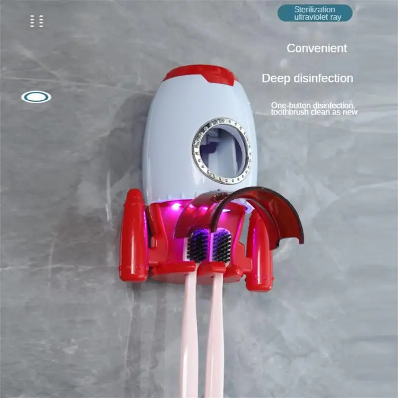 

Creative Rocket Toothbrush Rack Dust-proof Automatic Toothpaste Squeezer Moisture-proof Usb Charging Waterproof Lazy
