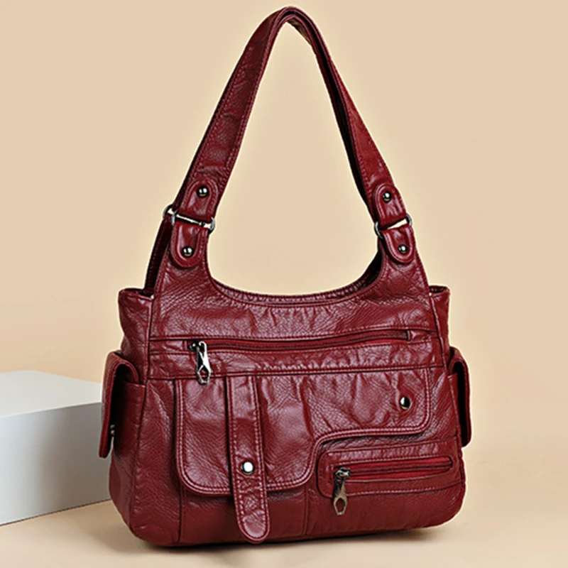 

Brand Soft Leather Handbags High Quality Women Bag 2023 Small Casual Female Messenger Shoulder Bag Ladies Crossbody Bag