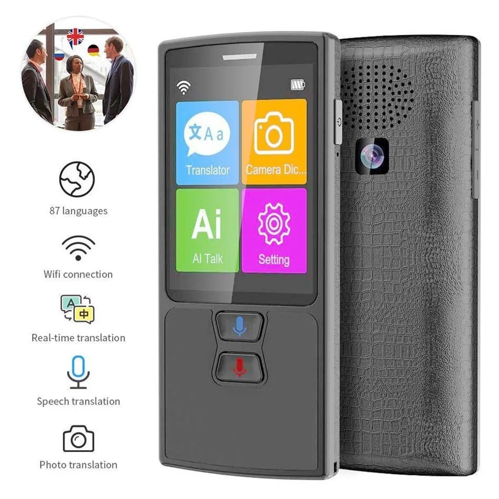 

WiFi Translator Portable 2.4-inch TFT Rechargeable Travelling Business Meeting Interpreter Translating Device White Recommend