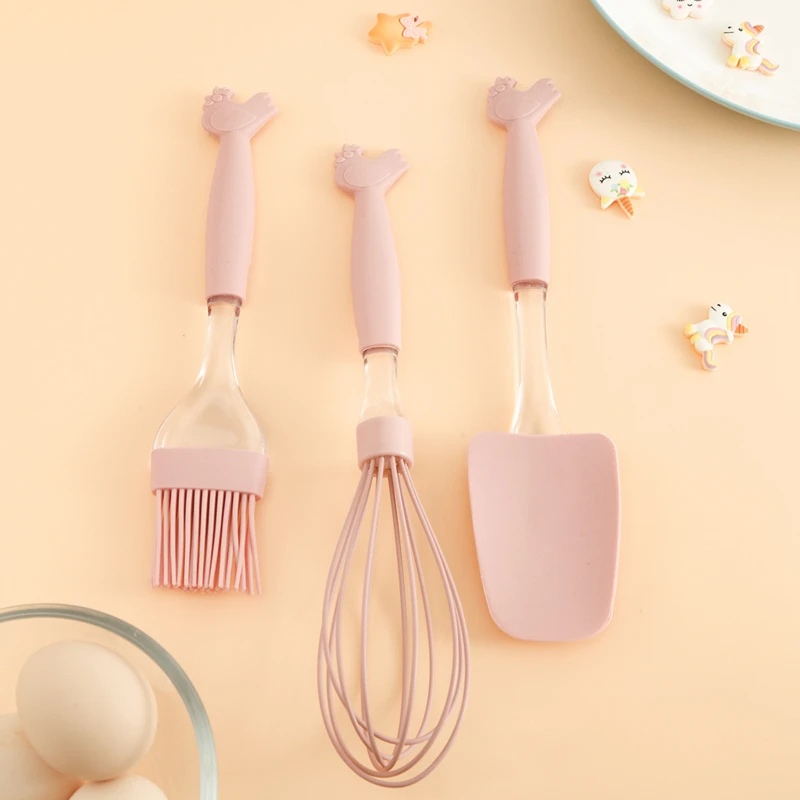 

Cartoon Animals Cake Silicone Spatula Non-stick Baking Oil Brush Cream Butter Batter Scraper Kitchen Pastry Blenders Egg Beater