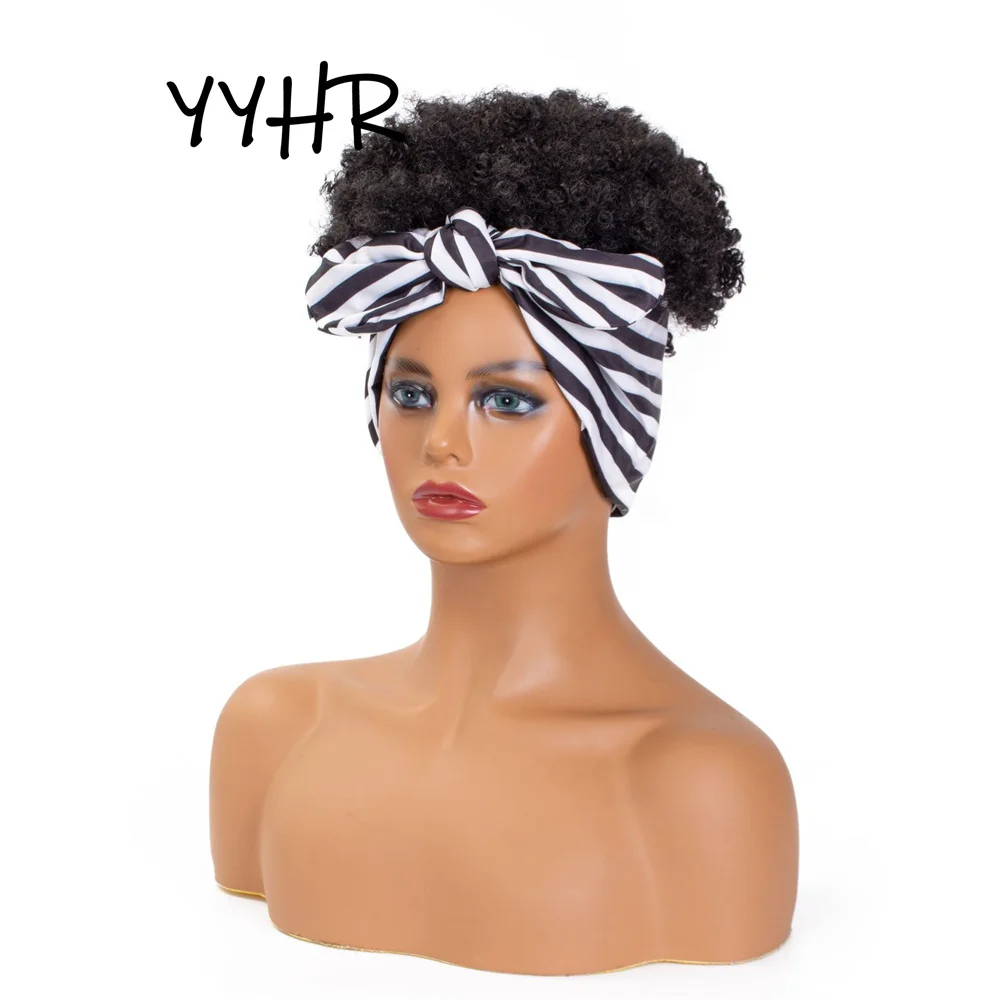 Синтетический короткий кудрявый искусственный женский парик натуральный черный