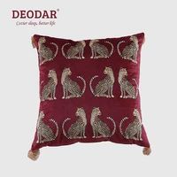 deodar luxurious fashion leopard design printed home decor cushion case throw gift decorative fall pillowcase for bedroom