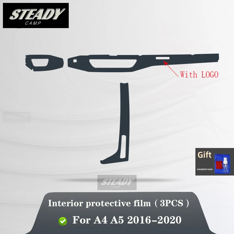 

Для Audi A4 A5 B9 FY 2016-2019 2020 Автомобильная интерьерная центральная консоль прозрачная фотомагнитная ремонтные аксессуары против царапин