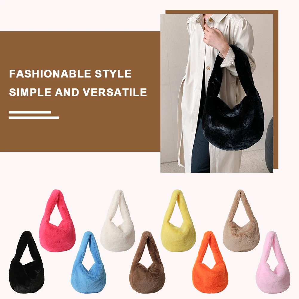 

2023 Autumn and Winter Fashion Every Spice Girl Style Shoulder Bag Large Capacity Plush Bag Cloud Handbag New Style Girls Bag