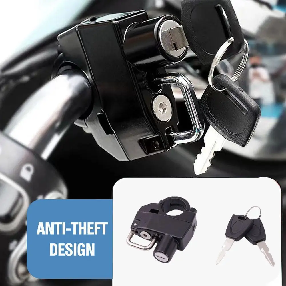 

Universal Multifunctional Motorcycle Helmet Lock Motorcycle Helmet Lock Black Anti-theft Helmet Lock Safety Metal F8U4