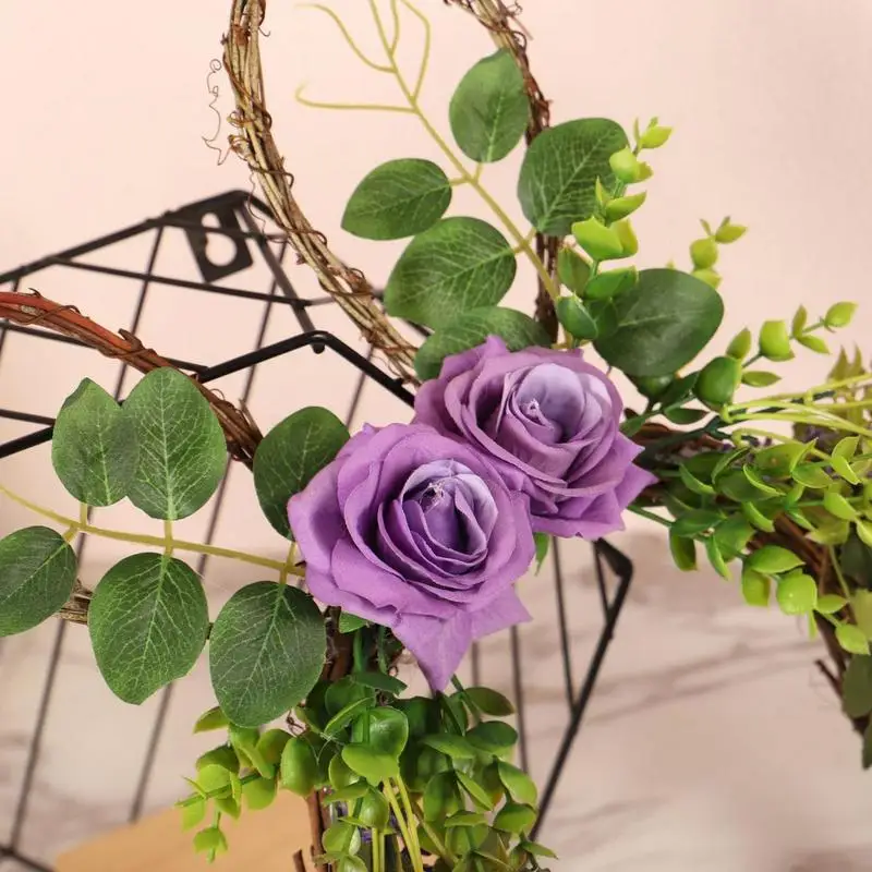 Искусственный Пасхальный венок из ротанга для входной двери 30 х40 см