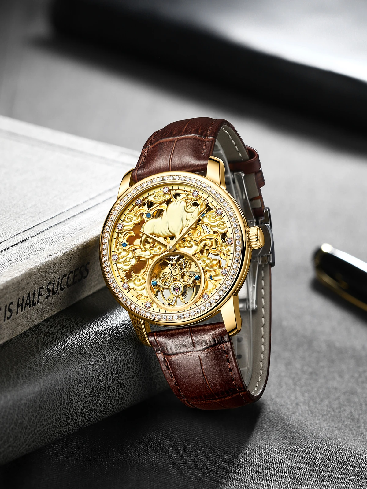 2022 Новинка AILANG топ роскошные часы Gear Tourbillon водонепроницаемые для дайвинга