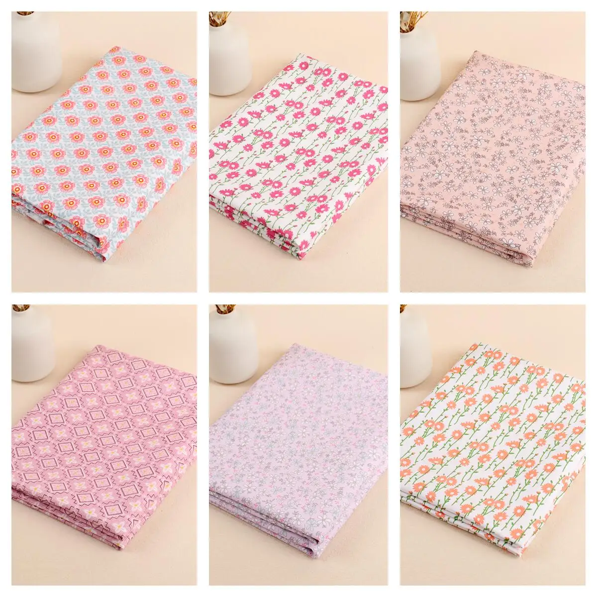 

45*145cm 1pc Polyester Fabrics By The Meter Flower Pattern Fabric for Sewing Home Textile DIY Crafts Supplies Sewing Accessories