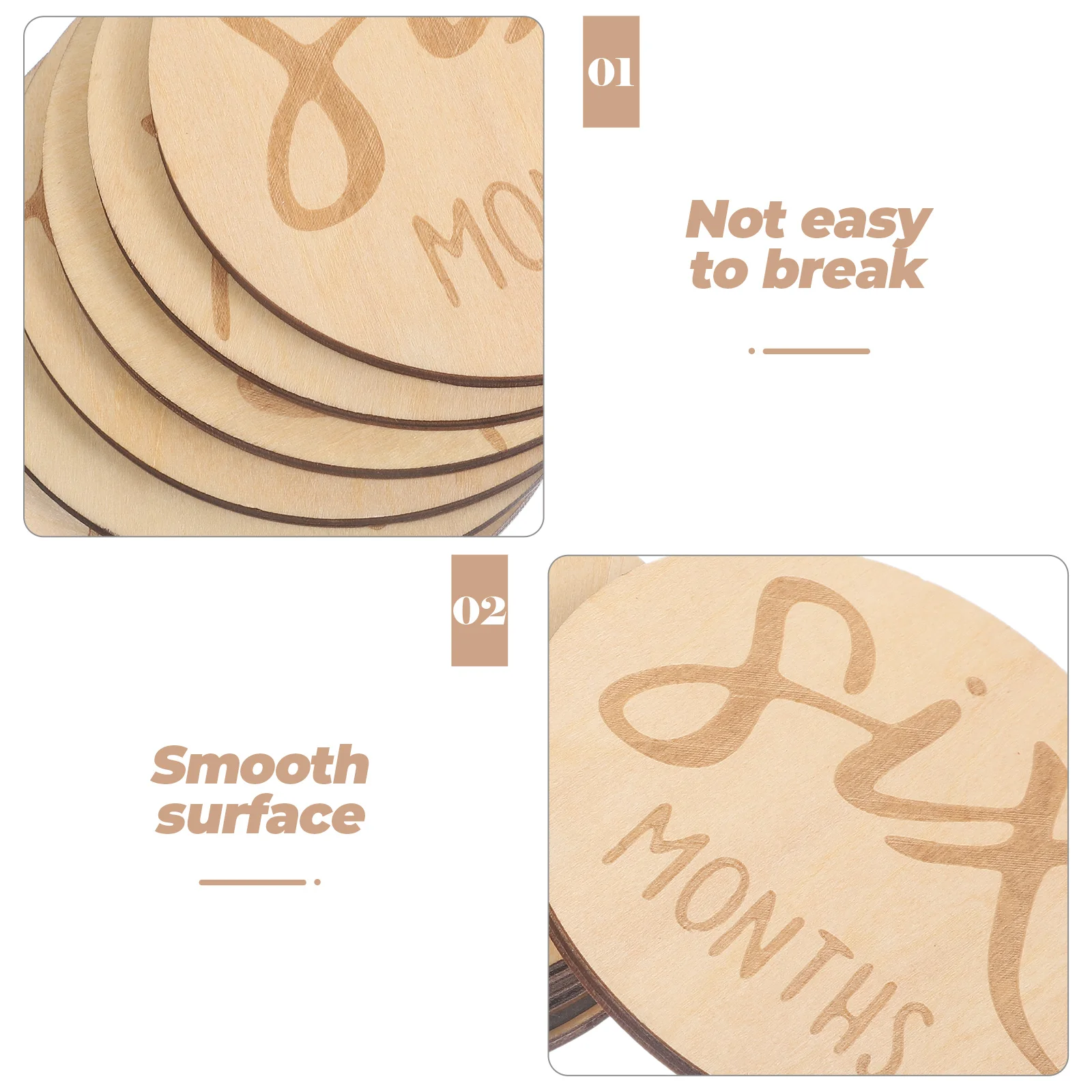 6 шт. детская ежемесячная карта двухсторонняя веха календарная доска деревянный