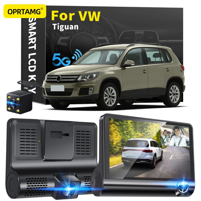 

OPRTAMG Dash Cam 540C6 Car DVR 3 Cameras Lens 4.0 Inch 1080P dashcam For Volkswagen Tiguan 1994 1995-2018 2019 2020 2021 2022