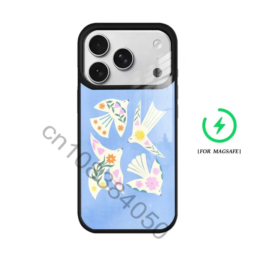 Фото Чехол Pajarito для iPhone 17, 16, 15, 14, 13, 12, 11, Pro, Max, Plus, Mini, SE4, E, совместимый с MagSafe Wireless №5
