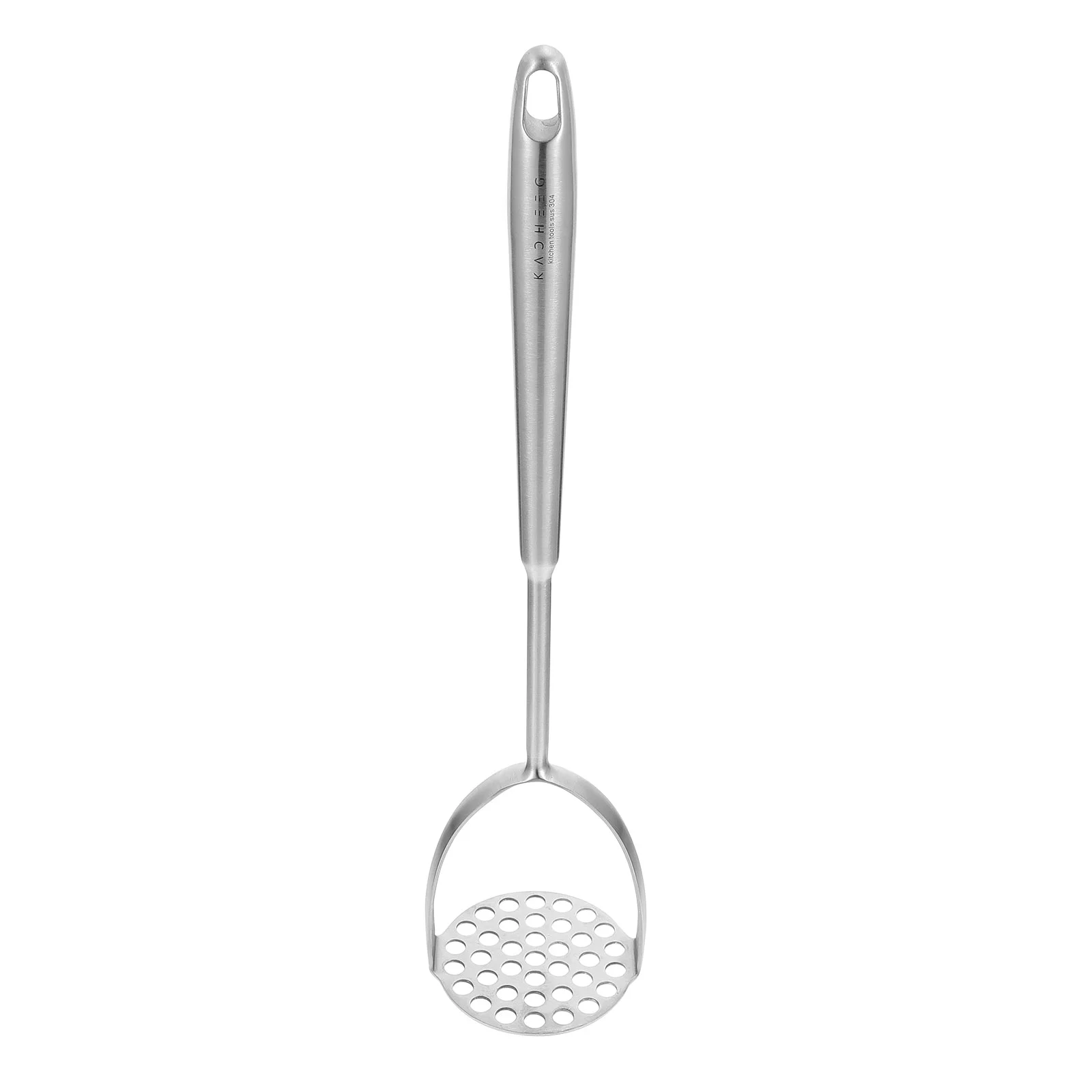 

1pc Practical Stainless Steel Potato Masher Durable Kitchen Utensil (Silver)