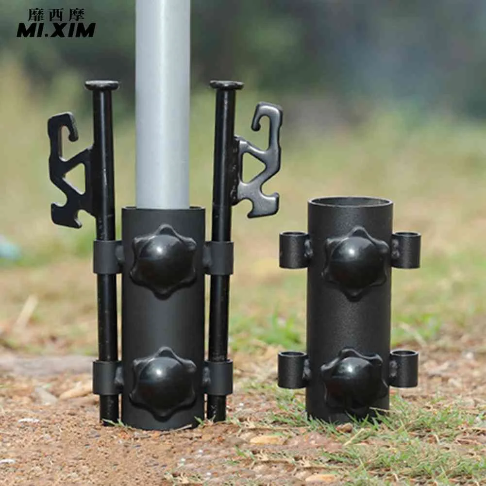 

1PC Awning Rod Holder Outdoor Camping Canopy Pole Rod Fixed Tube Stand Holder Stainless Steel Windproof Tent Awning Rod Bracket