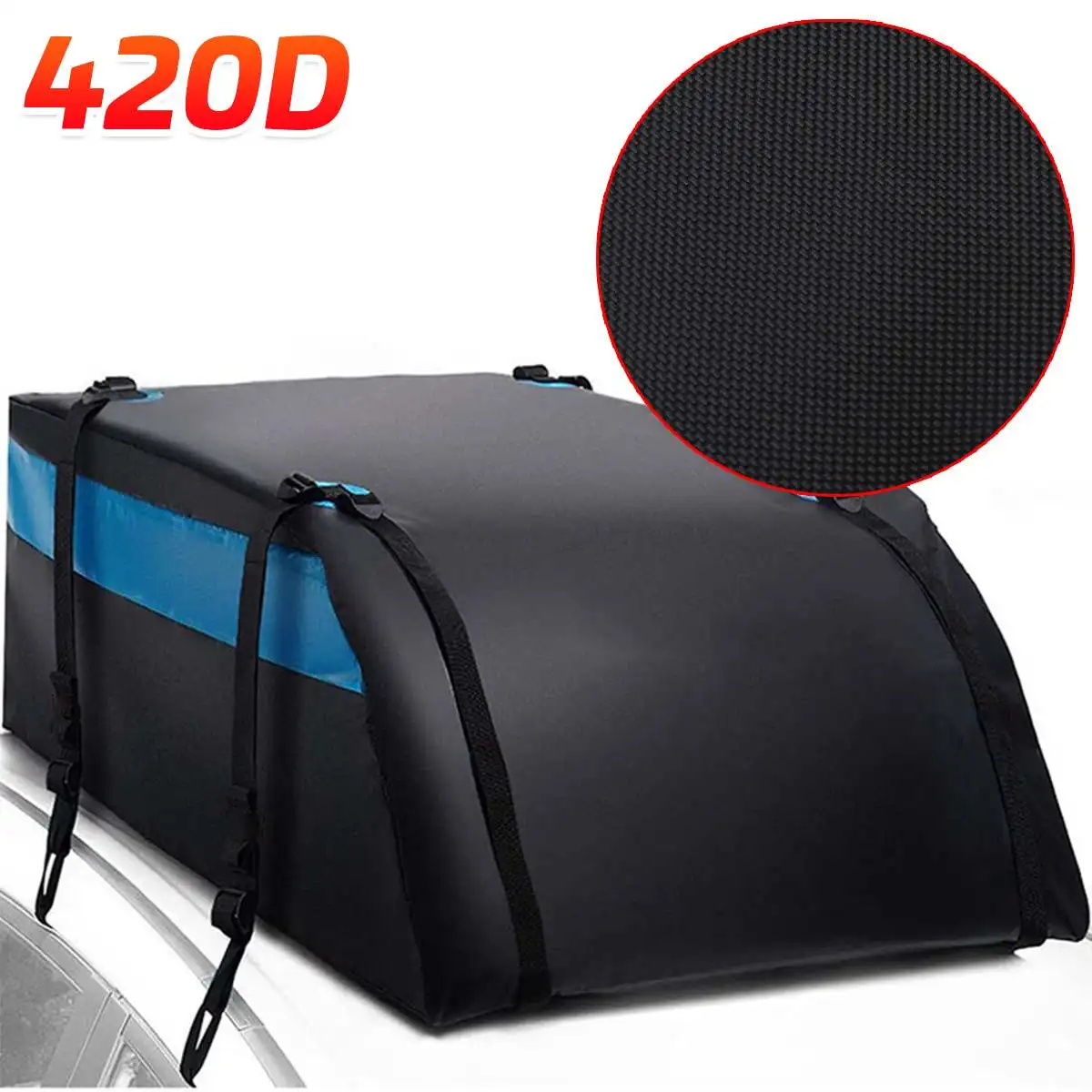 

132x97x46cm Universal Large Waterproof UV Protected Car Cargo Roof Bag Carrier Cargo Luggage Travel Bag For SUV Vehicles