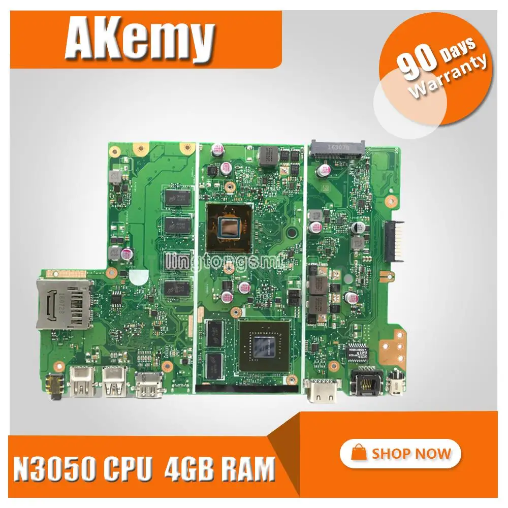 

X441SC motherboard N15V-GL1-KA-A2 N3050 CPU 4GB RAM Mainboard REV2.0 For Asus X441S X441SC Laptop motherboard 100% Tested