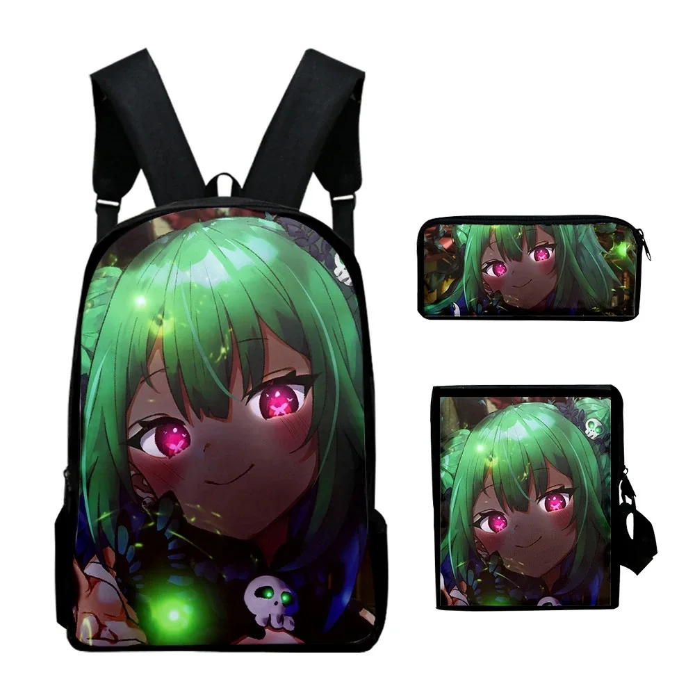 3d печать harajuku hololive rasta rushia 3 шт./компл. рюкзак для ноутбука сумка через плечо чехол