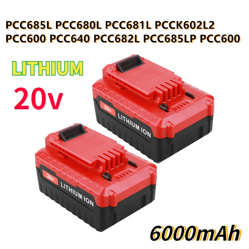 

NeuePCC685LBatterieFürPorterKabel20VMaxLITHIUM--6,0AhBatteriePACK PCC685LPCC680LPCC681L PCCK602L2 PCC600 PCC64PCC682L 0