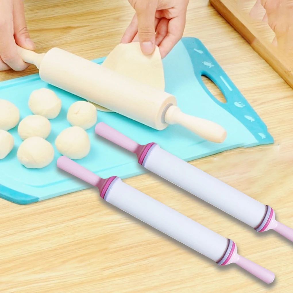 Non-stick Plastic Cake Roller Dough Cake Baking Cooking Roller Tool Fondant Cake Rolling Pin Pattern Roller Baking Tool