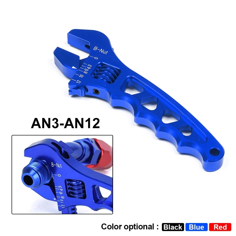 

Adjustable Lightweight Aluminum AN3-AN12 Wrench Hose Fitting Tool Spanner