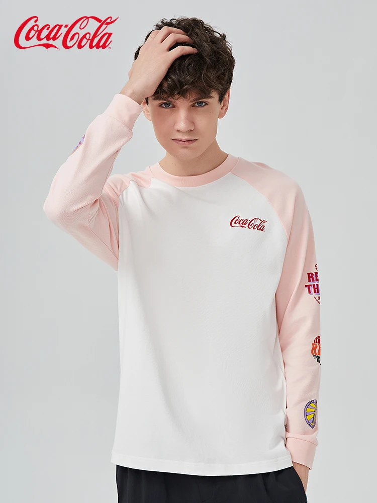 Повседневная хлопковая футболка с длинным рукавом и круглым вырезом | Мужская