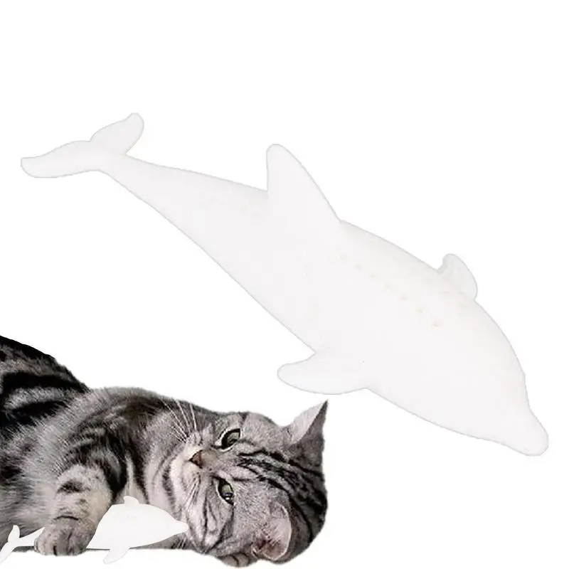 

Catnip Toys Kitten Teeth Cleaning Toy Fish Shape Rubber Cat Nip Toys Pet Toys For Indoor Cats Promotes Kitten Exercise