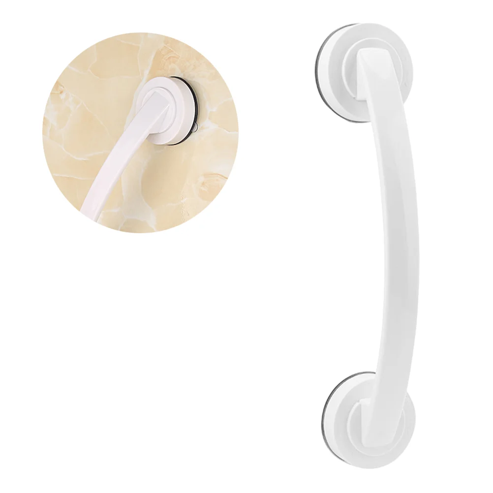 

Bathroom Handrail Suction Bathtub Grab Handle Drill Tub Support Handle for Old People Elderly White