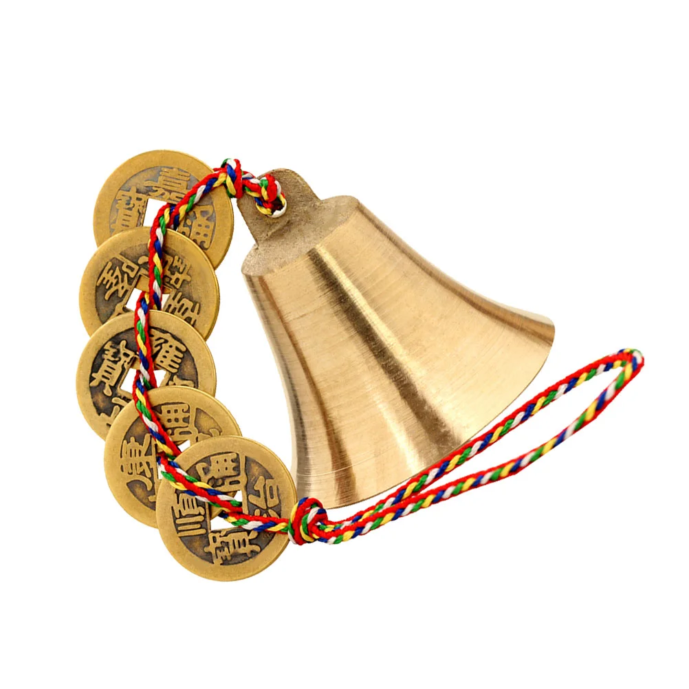 

Традиционный китайский медный колокольчик благословение подвесные колокольчики для дома и сада (Золотой)