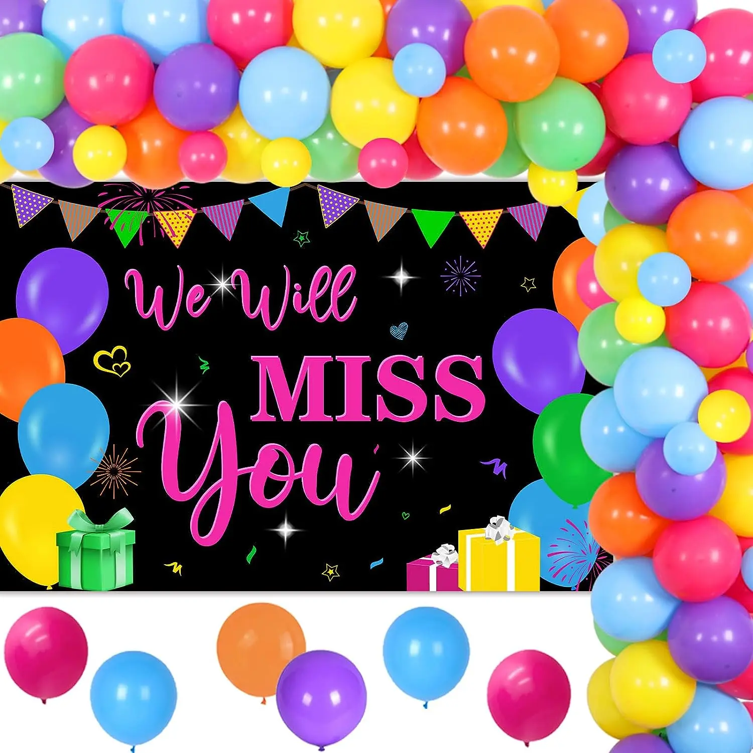 

Farewell Theme Party Decorations Going Away We Will Miss You Balloons Garland Arch Backdrop Retirement Graduation Party Supplies