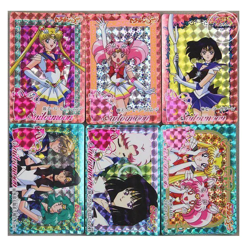 Флеш-карта Аниме Коллекция Bandai Сейлор Мун флэш-карта PART9 полный набор флэш-карт 6 шт.