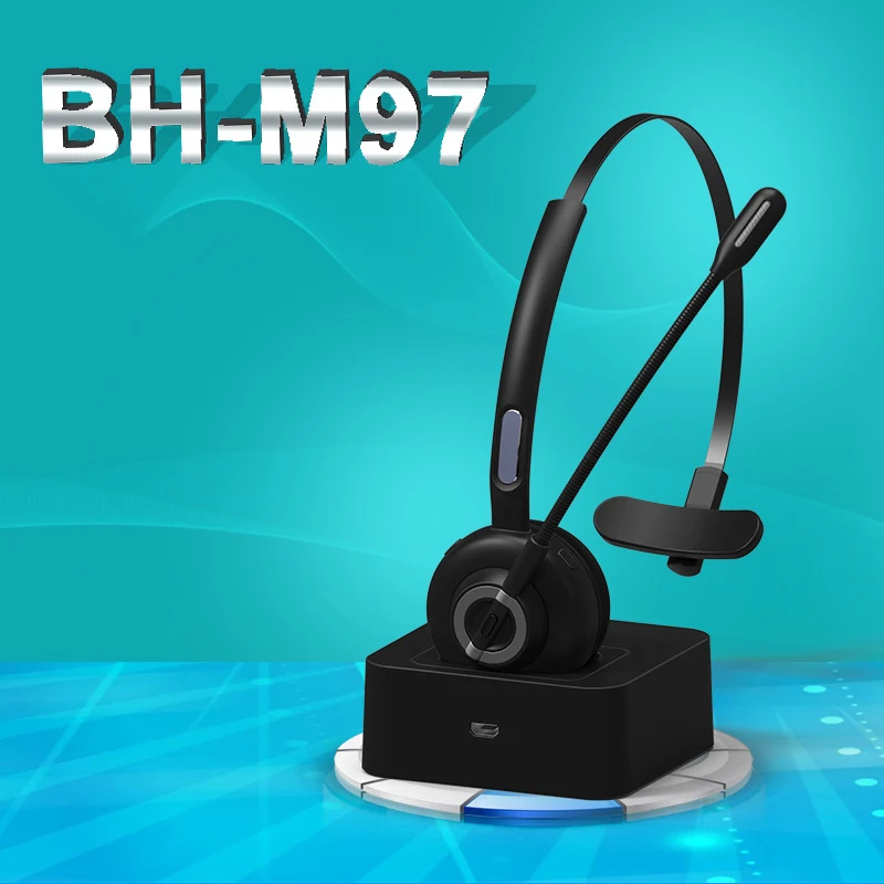 

Беспроводные наушники M97 Bluetooth 5,0 с шумоподавлением, микрофоном, гарнитурой Handsfree и зарядным устройством, наушники для офиса и улицы