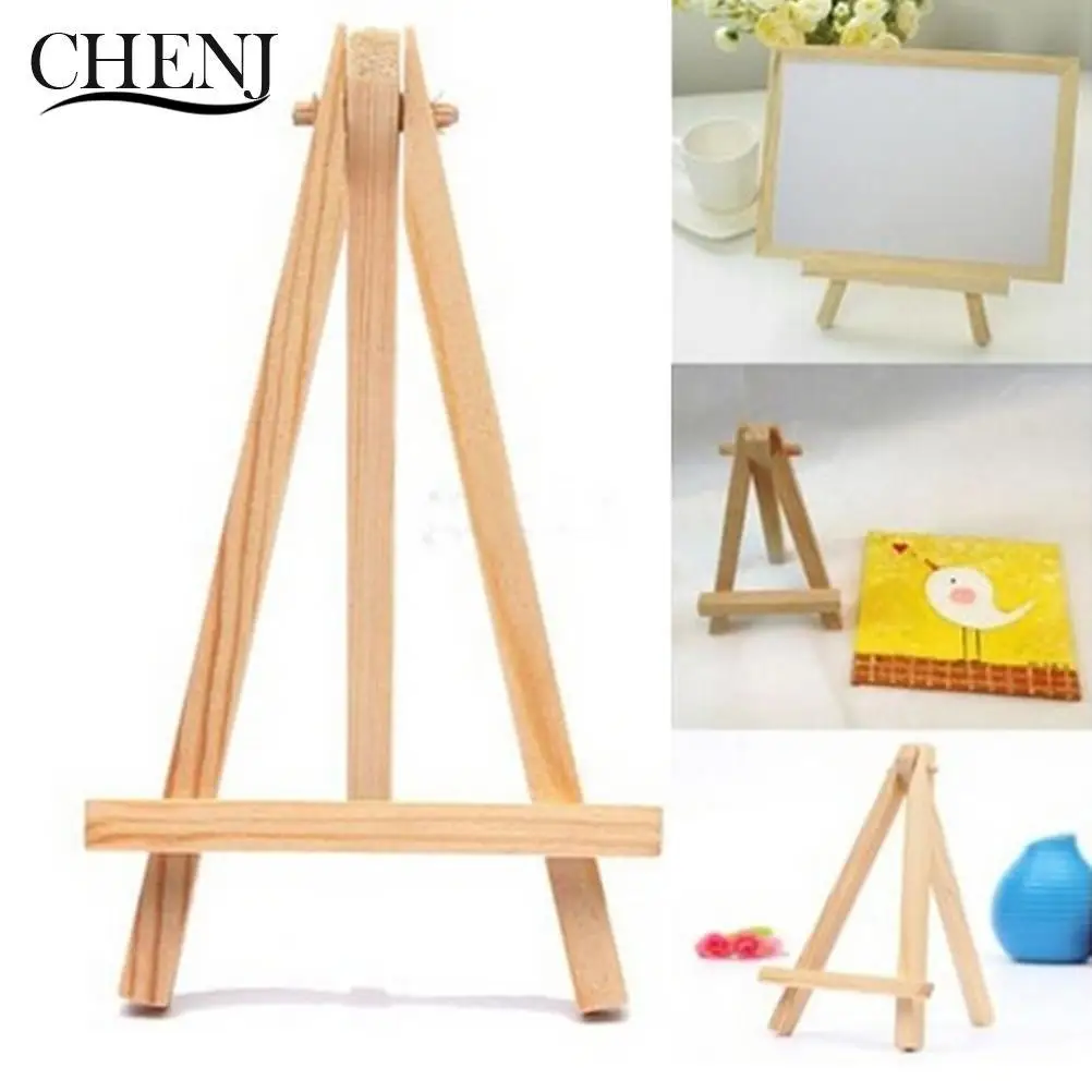 

1Pcs Natural Wood Mini Easel Frame Tripod Display Meeting Wedding Table Number Name Card Stand Holder Children Painting Crafts