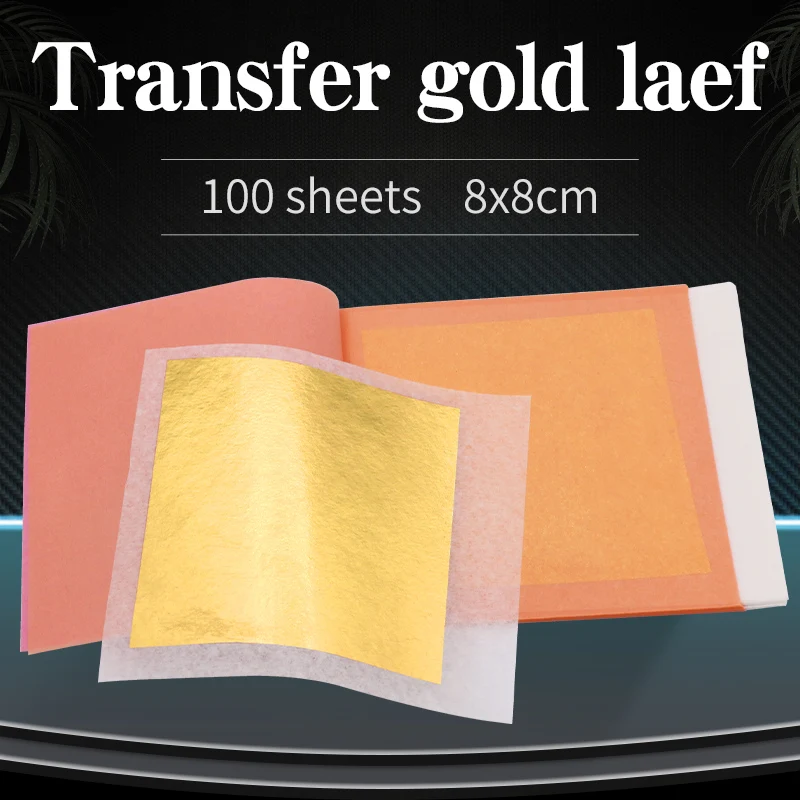

Transfer Leaf 24K Pure Edible Gold Leaf Sheet 99.99% Gold for Food Decoration Edible Food Paper 4 BookletsX30 Sheets