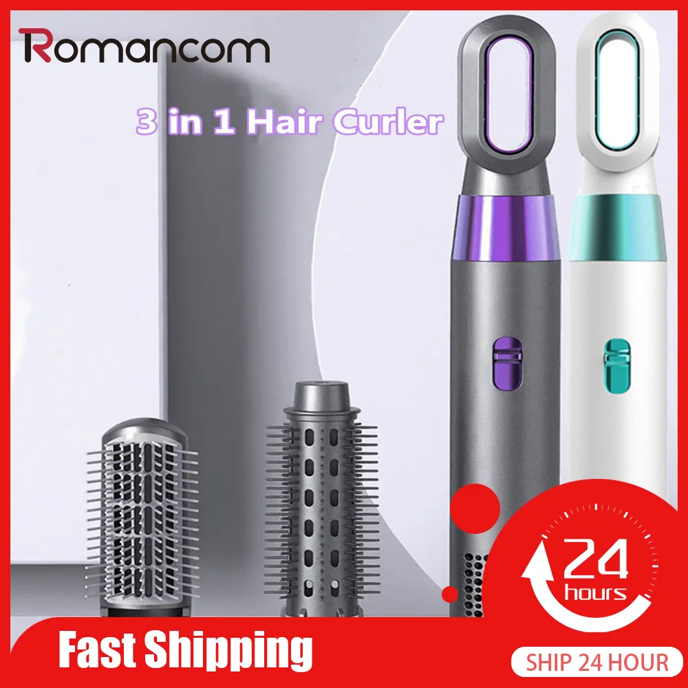 

Romancom Multifunctional three-in-one curling iron straightening hair dryer hot air comb dry and wet dual-use hair comb