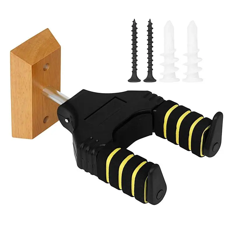 

Guitar Wall Mount Wood Wall Guitar Holder Stand Hook Automatic Locking Stable Wood Guitar Hanger Hooks For Acoustic & Electric