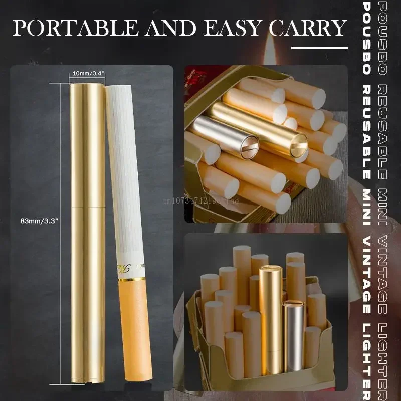 Зажигалка Nunchakus для мужчин Женский Рождественский подарок зеркальная латунная