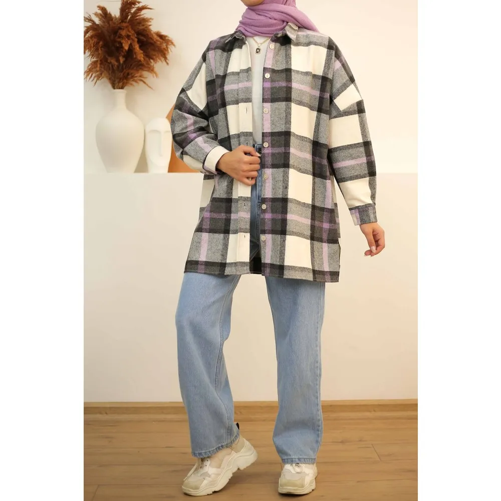 

Dorlie Checker Lumberjack Shirt/Gray