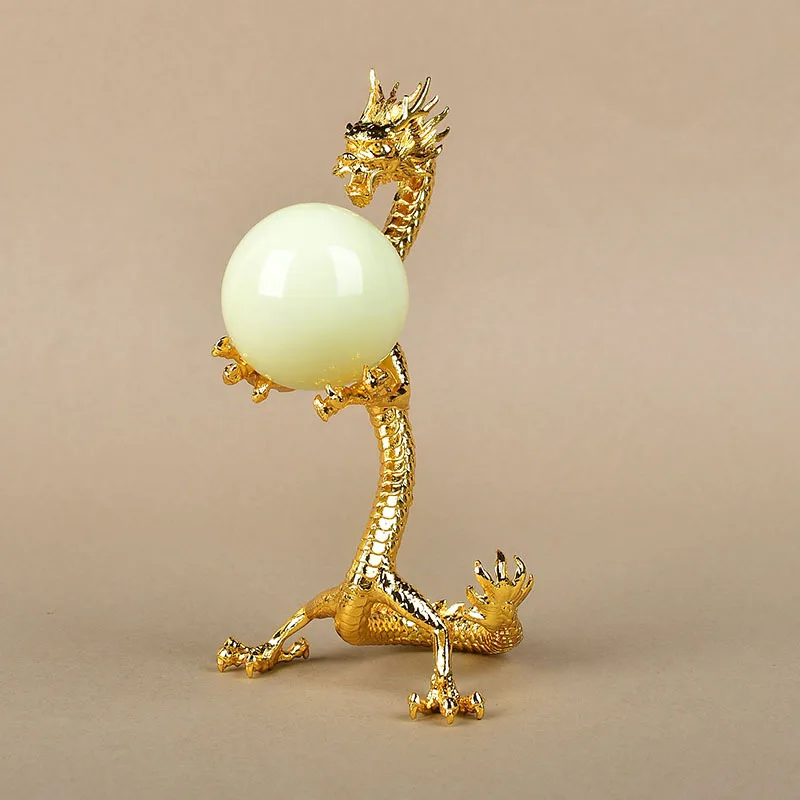 

Фэн-шуй сплав Дракон украшения со светящимся шариком счастливая Статуэтка богатства украшения подарок для дома офиса настольное украшение поделки