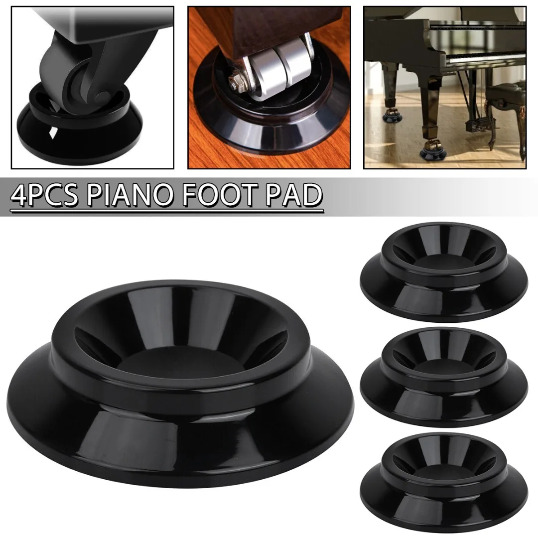 

4pcs/set High Quality Professional Vertical Piano Caster Cup Electronic Keyboard Instrument Piano Parts Accessories Black