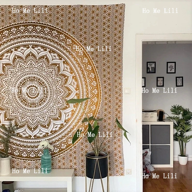 Гобелен Мандала в коричневой цветовой проекции