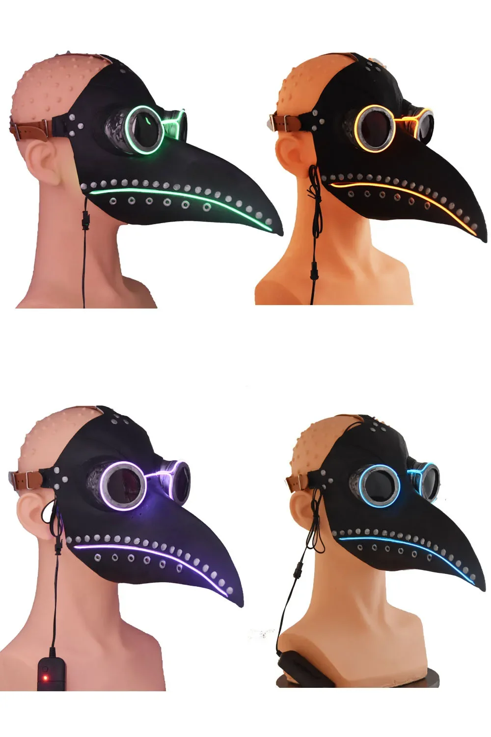 Забавный средневековый стимпанк маска чумы доктора птицы латексные панк-маски