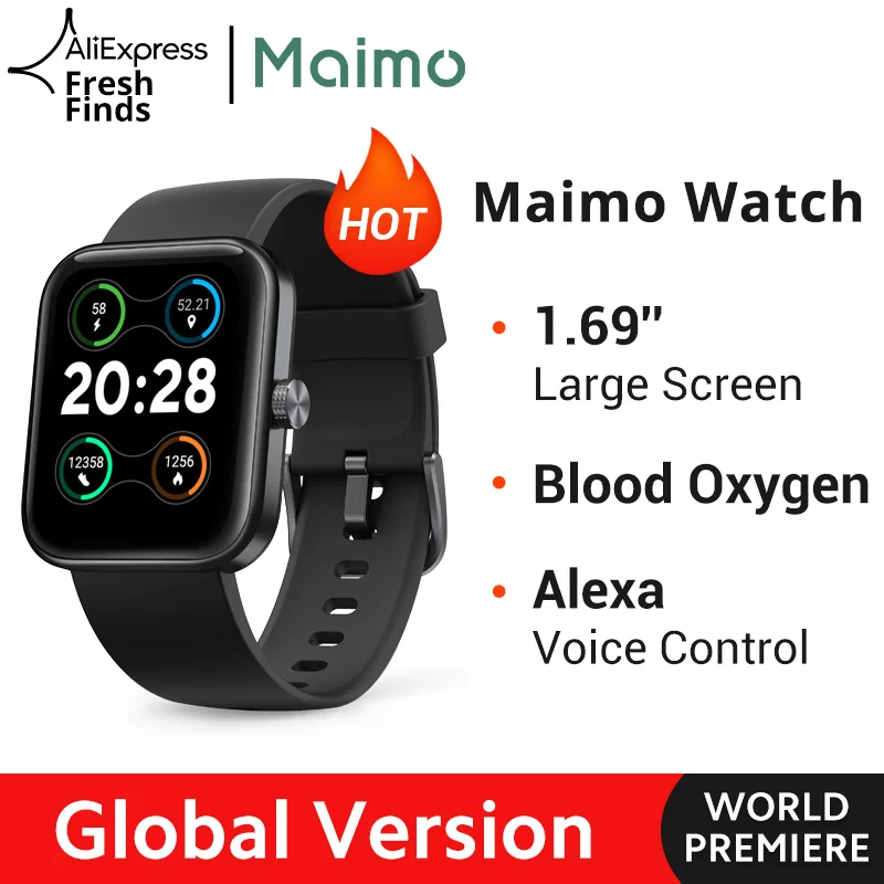 Глобальная Версия смарт-часов Maimo, экран 1,69 дюйма, 10 дней