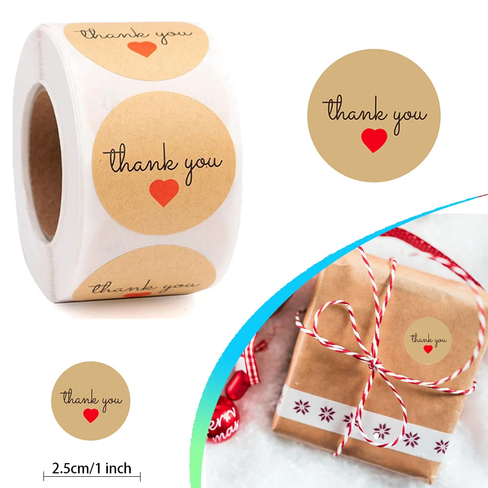 

Kraft Paper Homemade Stickers with Love Scrapbook Stickers Envelope and Packaging Stamps Handmade Stationery Labels