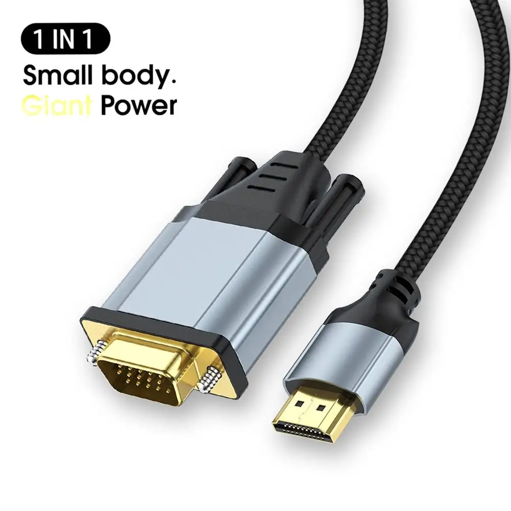 

Hdmi-compatible To Vga Connector With Chip 1080p Converter Adapter Cable for Laptops Projectors Monitors Tvs
