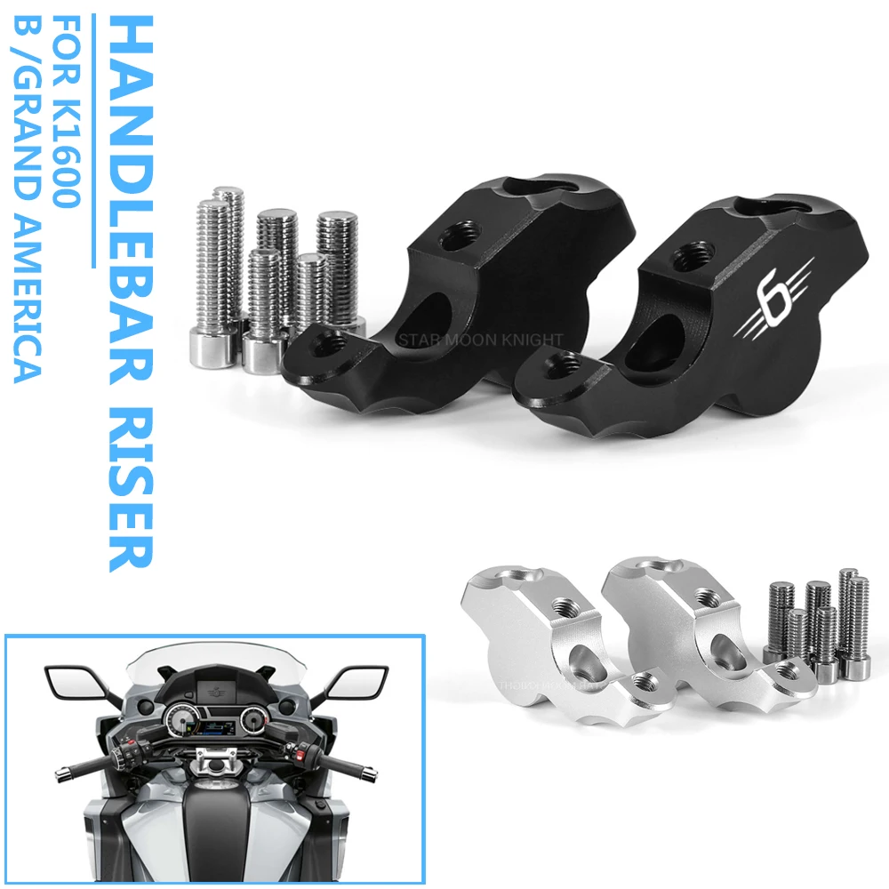 

Motorcycle Accessories Handlebar Riser Drag Handle Bar Clamp Extend Adapter For BMW K 1600 B K 1600 Grand America K1600B K1600GA