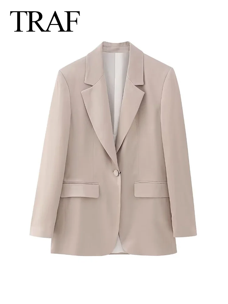 

Женский блейзер на одной пуговице, с длинным рукавом и карманами