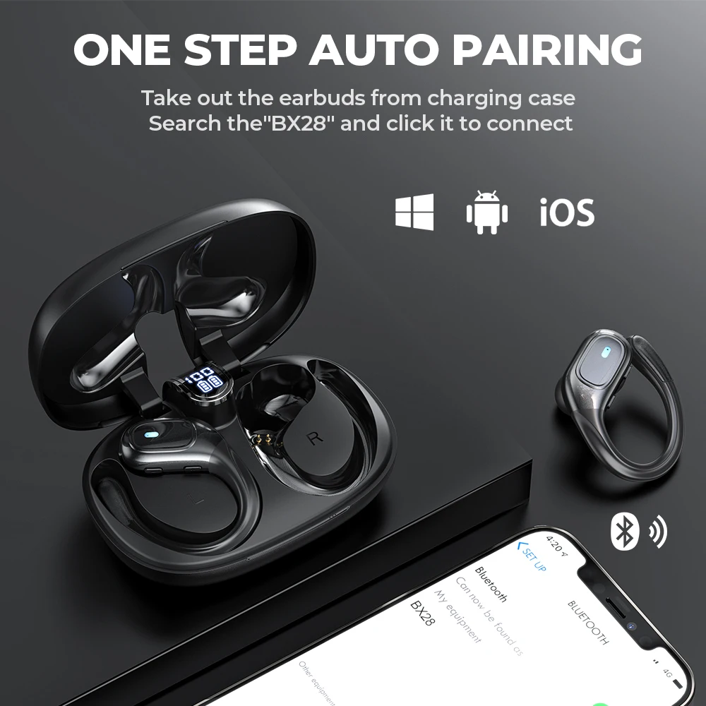 Беспроводные наушники BX28 OWS HIFI с шумоподавлением и водонепроницаемым IPX7